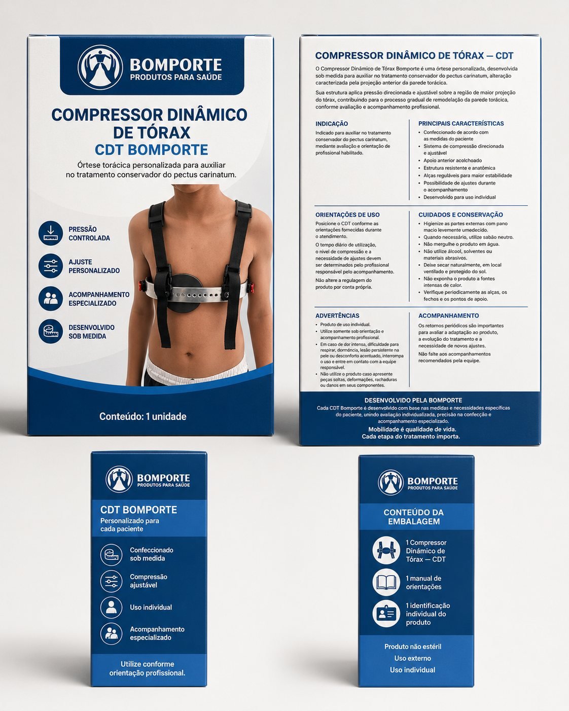 Embalagem do Compressor Dinâmico de Tórax Bomporte